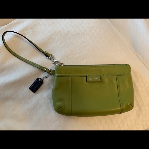 EUC Large Green Coach Wristlet